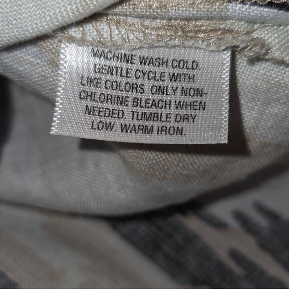 Style & Co Abstract 100% Linen Button Tunic size 10 Belt Missing Summer Vacation - Picture 9 of 9